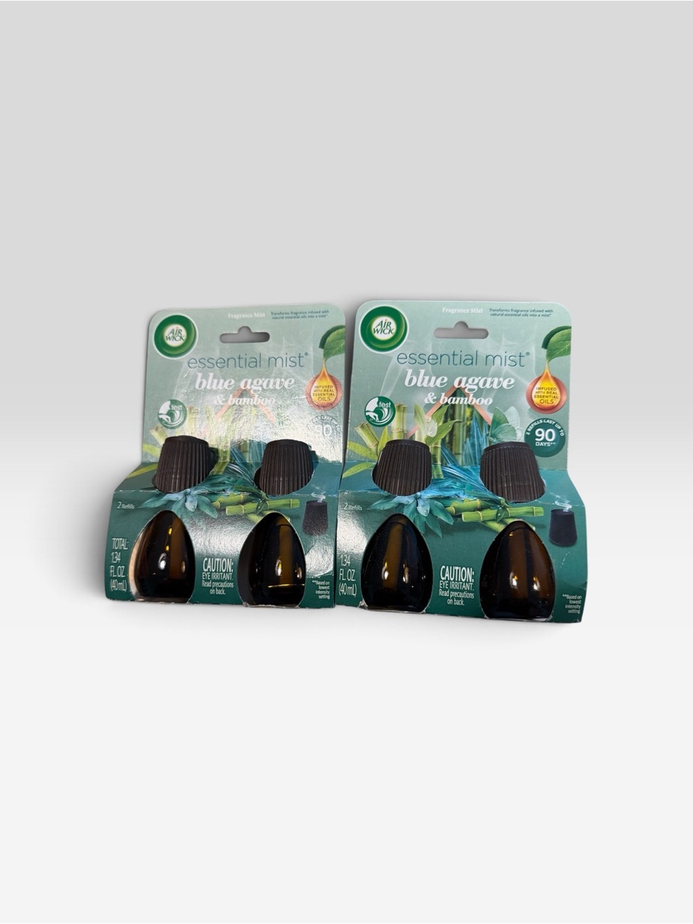 Air Wick Essential Mist Blue Agave & Bamboo Refill – 2-Pack, Teal